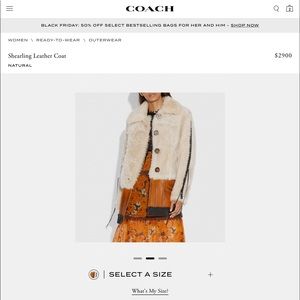 COACH 1941 shearling 2018 coat! NWT